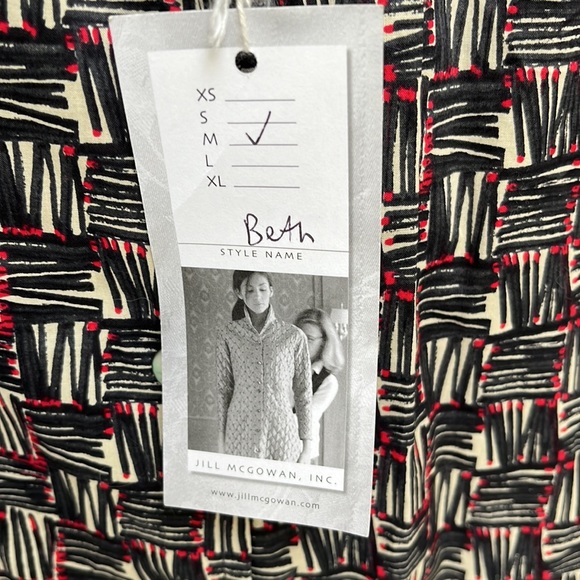 NWT Jill McGowan “Beth” matchstick shirt, size M. - Picture 4 of 5